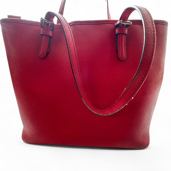 Michael Kors Jet Set Red Tote Bag Shoulder Bag MK - Picture 4 of 9